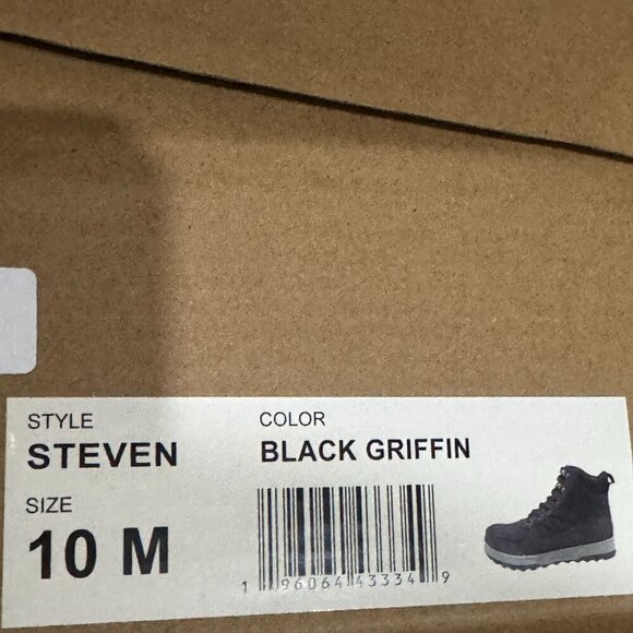 Weatherproof Vintage Steven Black Griffin Lace-Up Boots Durable Rubber Sole 10 - Picture 10 of 11